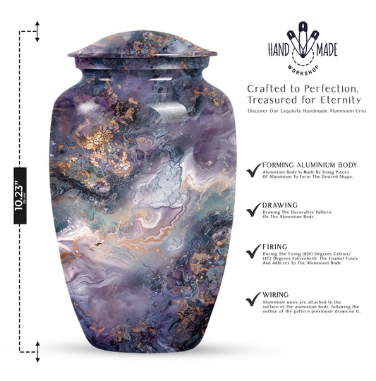 Colourful Swirl Classic Urn made of Aluminium.