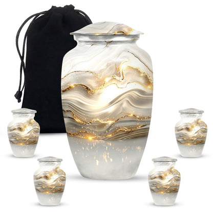 Colourful Swirl Classic Urn for ashes.