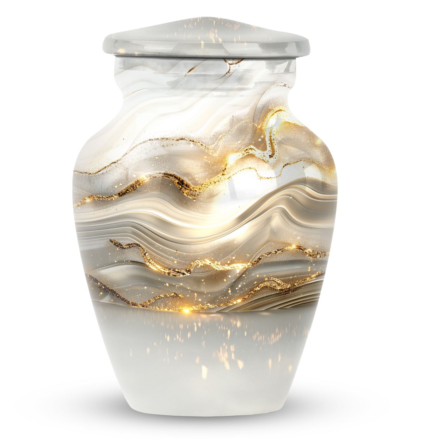 Colourful Swirl Classic Urn for ashes.