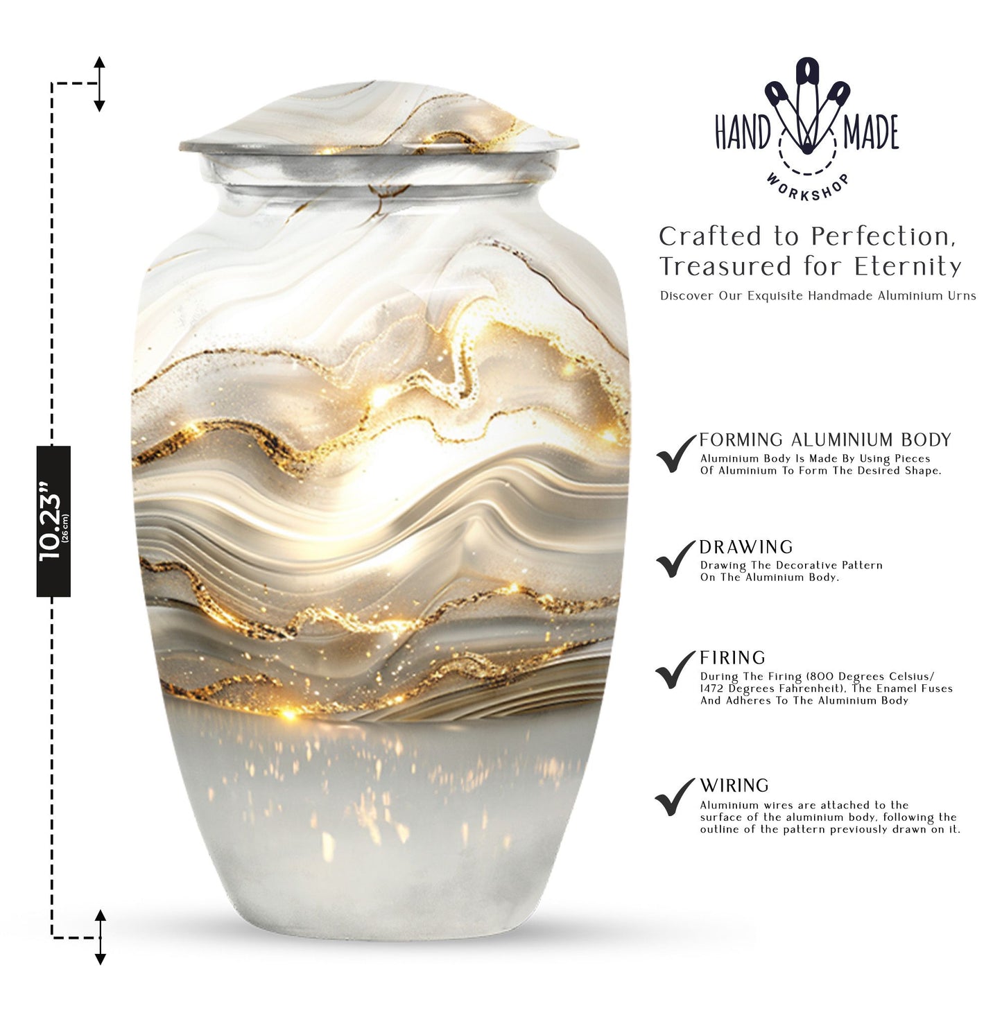 Colourful Swirl Classic Urn for ashes.