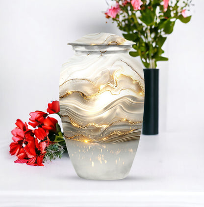 Colourful Swirl Classic Urn for ashes.