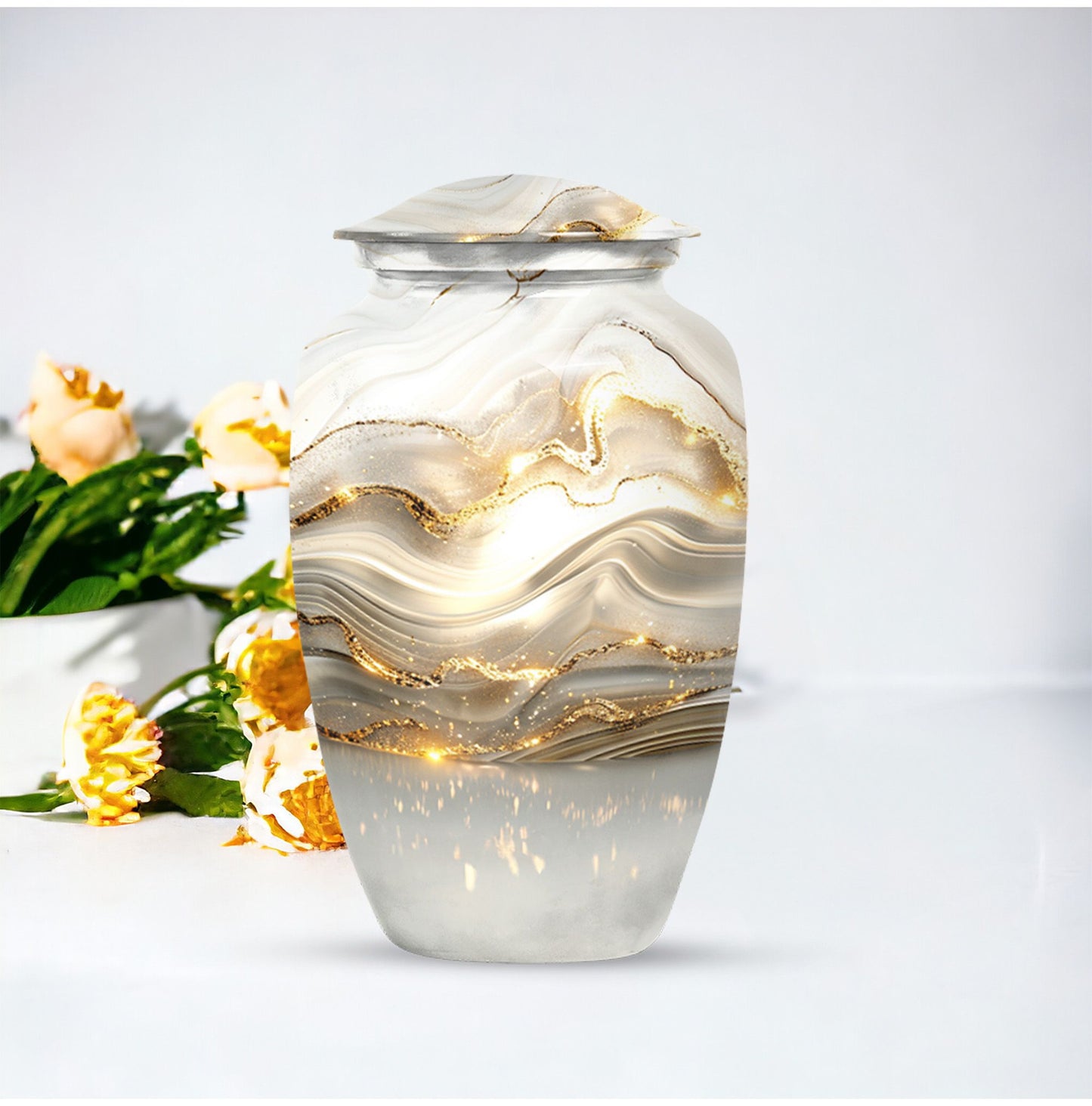 Colourful Swirl Classic Urn for ashes.