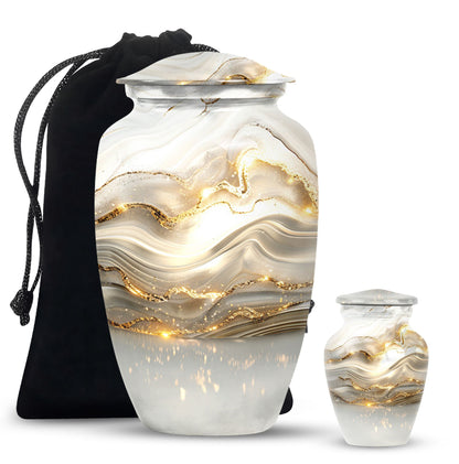 Colourful Swirl Classic Urn for ashes.