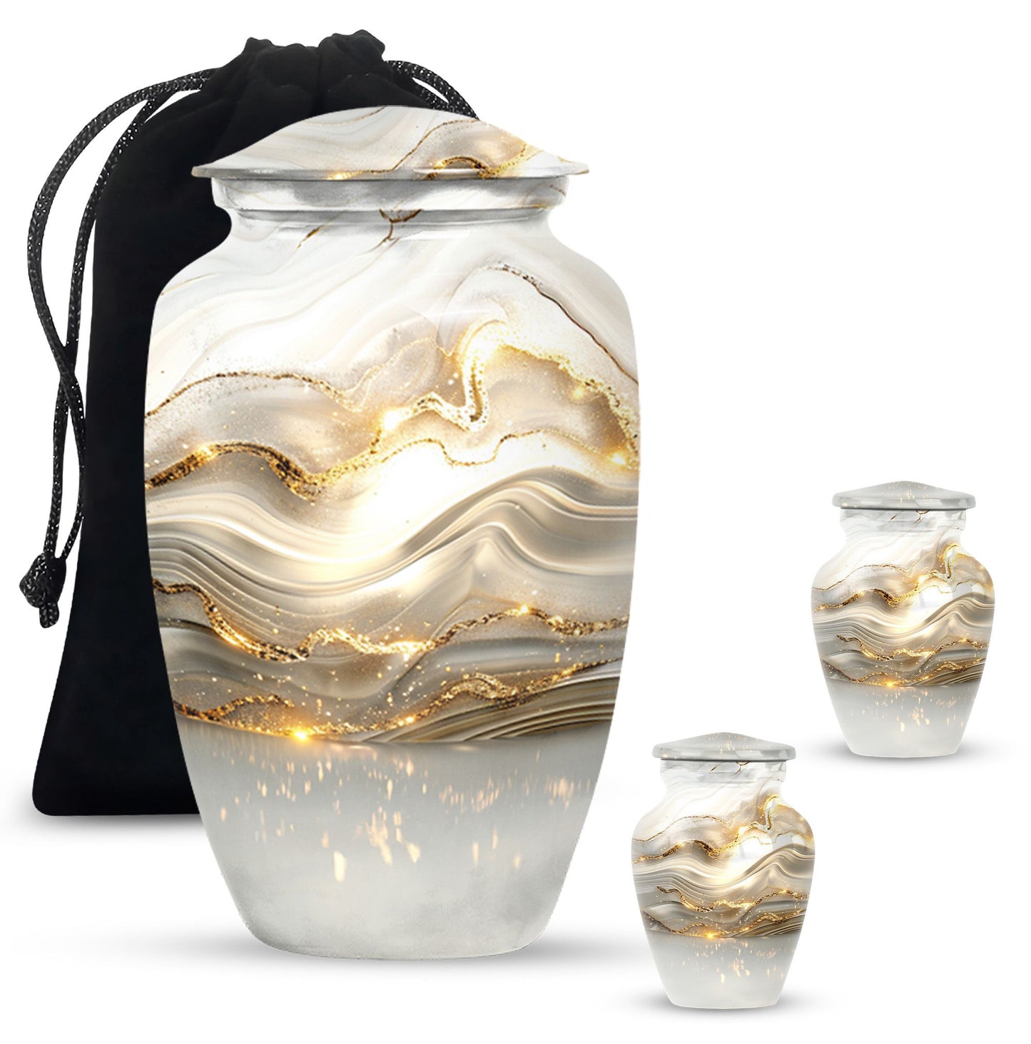 Colourful Swirl Classic Urn for ashes.
