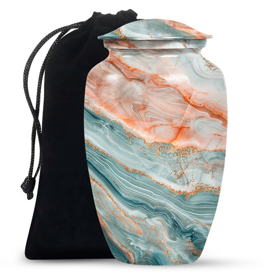 Colourful Swirl Urn for human ashes.