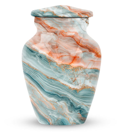 Colourful Swirl Urn for human ashes.