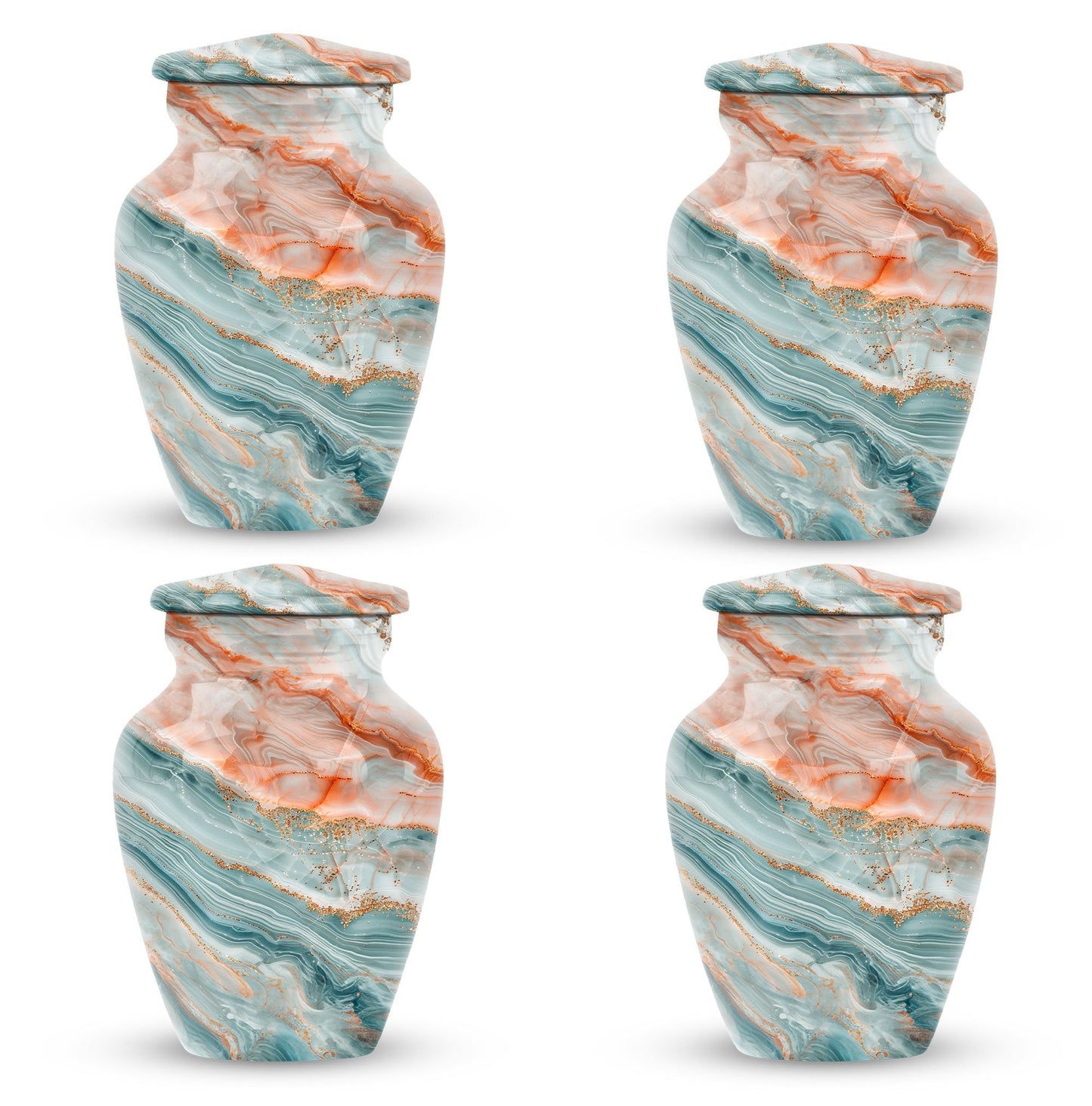 Colourful Swirl Urn for human ashes.