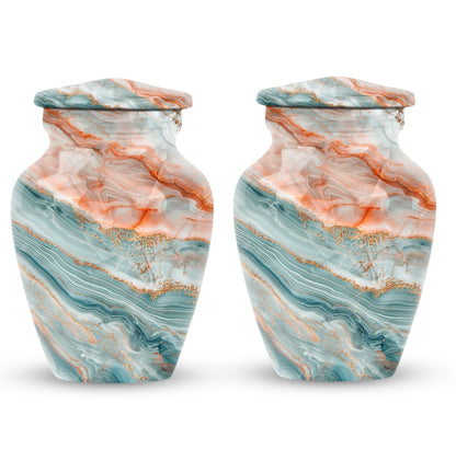 Colourful Swirl Urn for human ashes.
