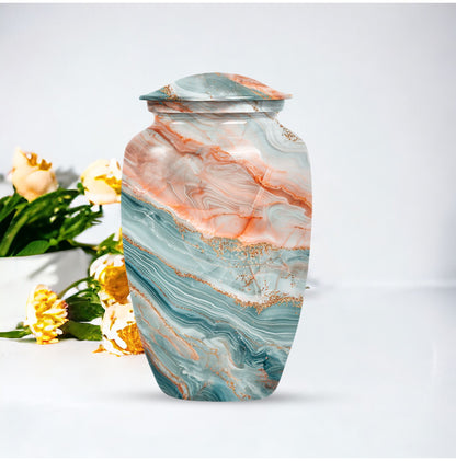 Colourful Swirl Urn for human ashes.