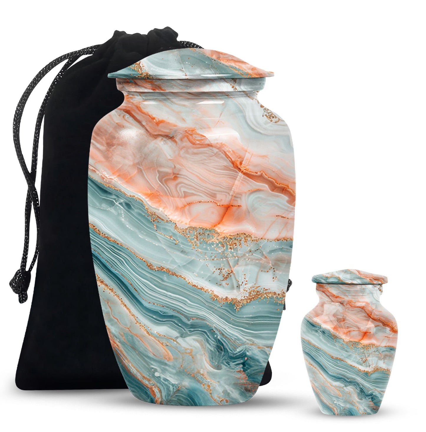 Colourful Swirl Urn for human ashes.