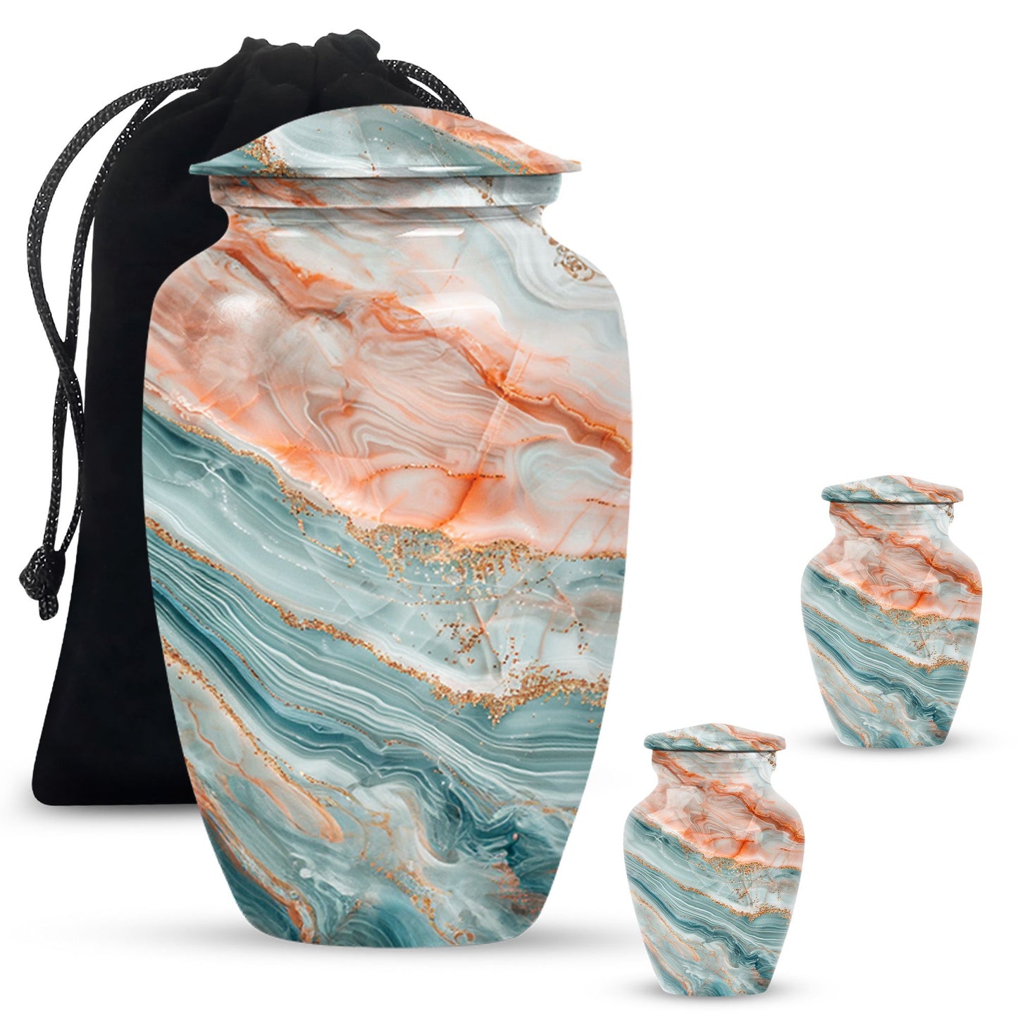 Colourful Swirl Urn for human ashes.