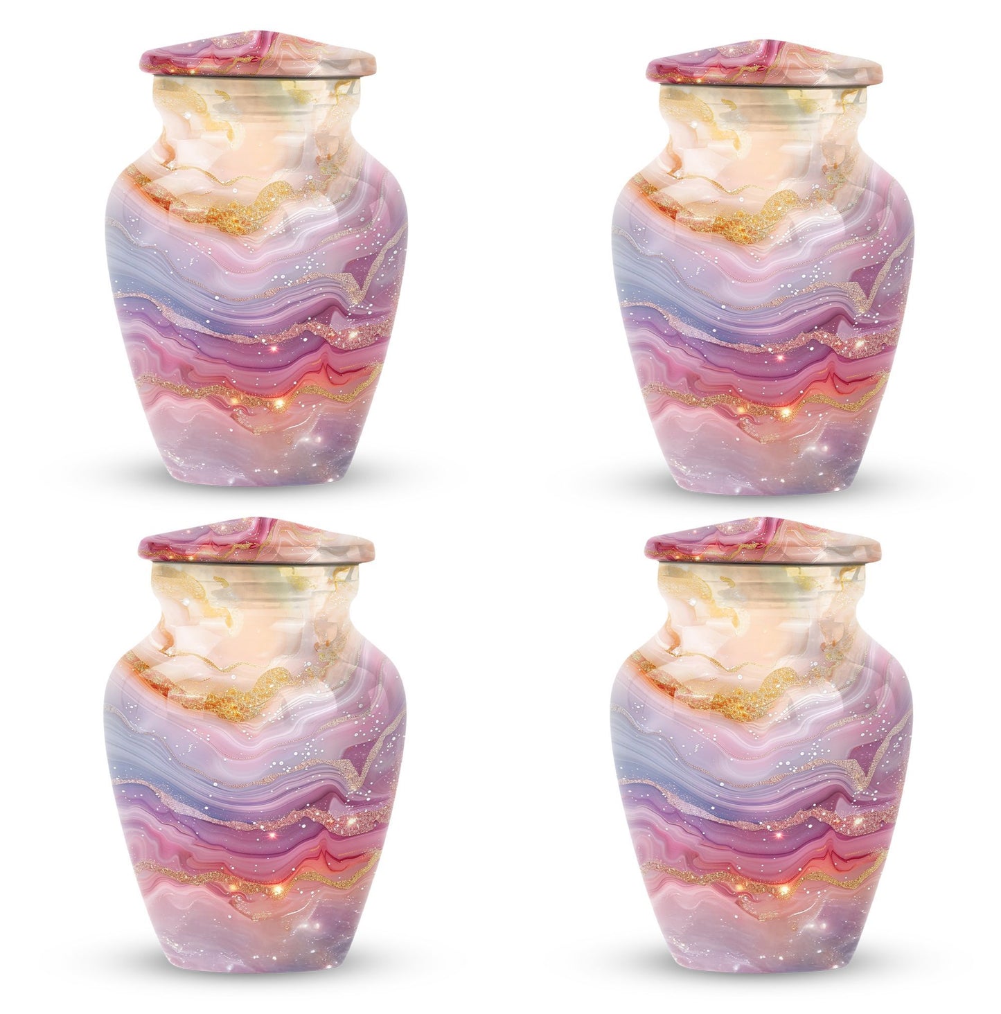 Colourful swirl 10-inch classic urn for human ashes