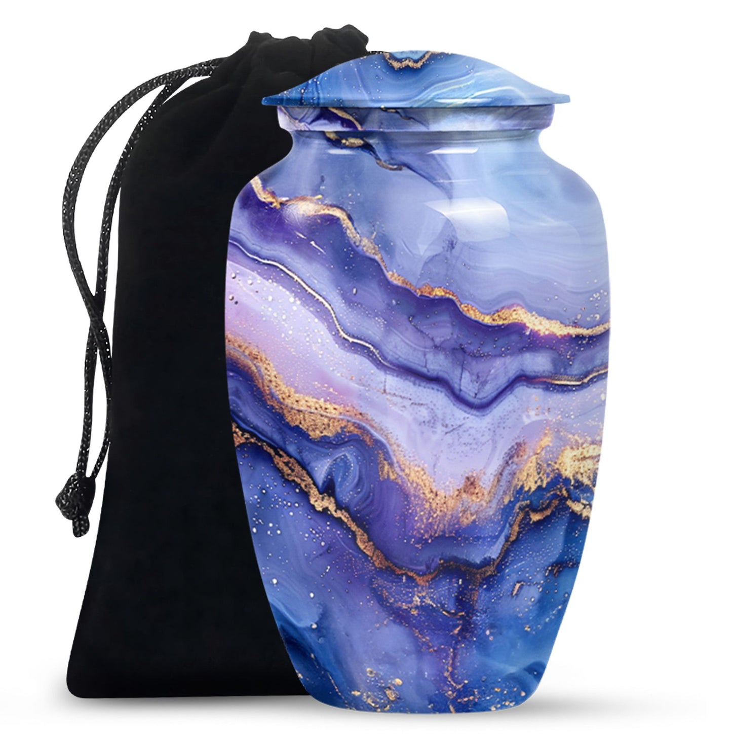 Abstract classic urn for adult male cremation.