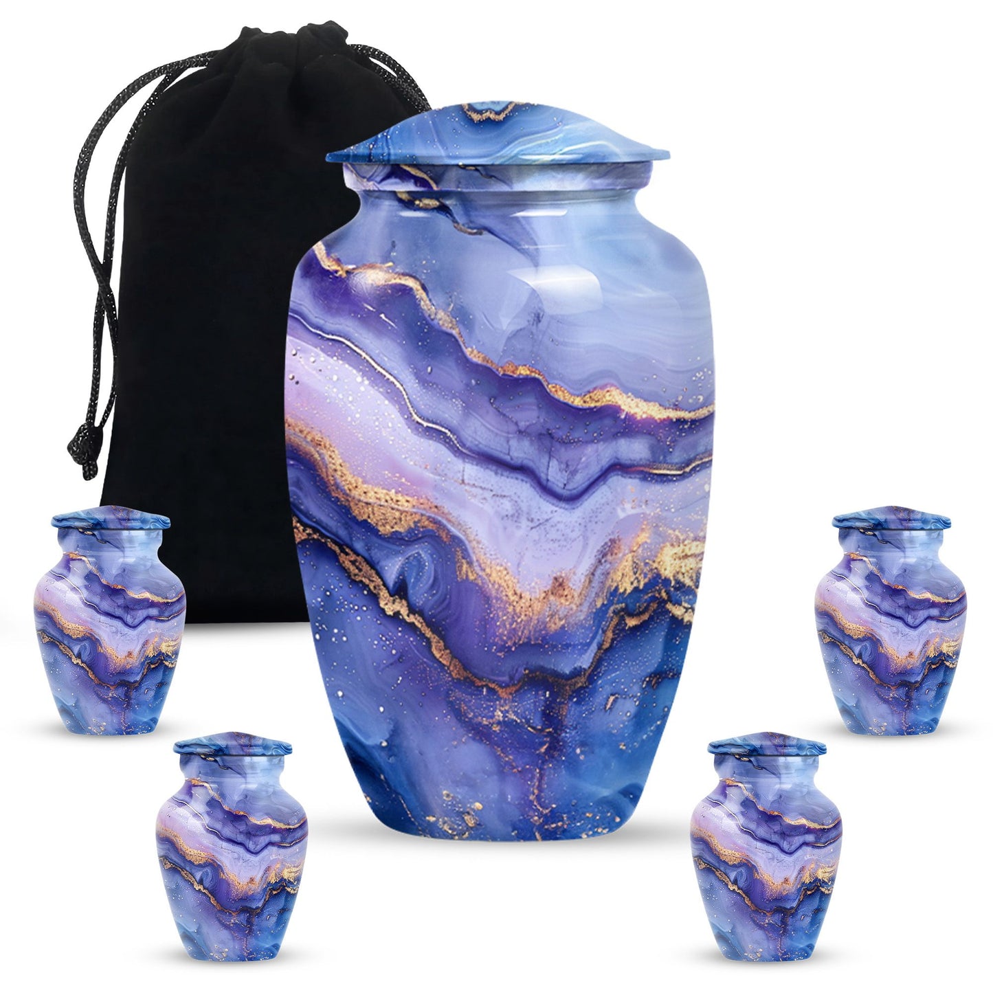 Abstract classic urn for adult male cremation.