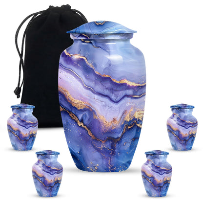 Abstract classic urn for adult male cremation.
