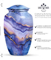 Abstract classic urn for adult male cremation.