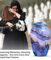 Abstract classic urn for adult male cremation.