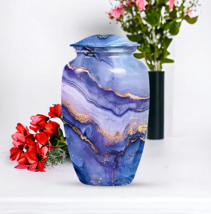 Abstract classic urn for adult male cremation.