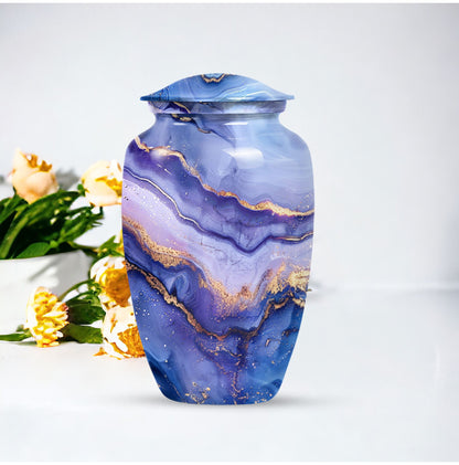 Abstract classic urn for adult male cremation.