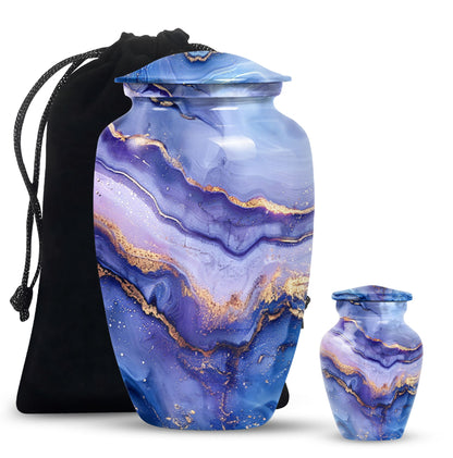 Abstract classic urn for adult male cremation.
