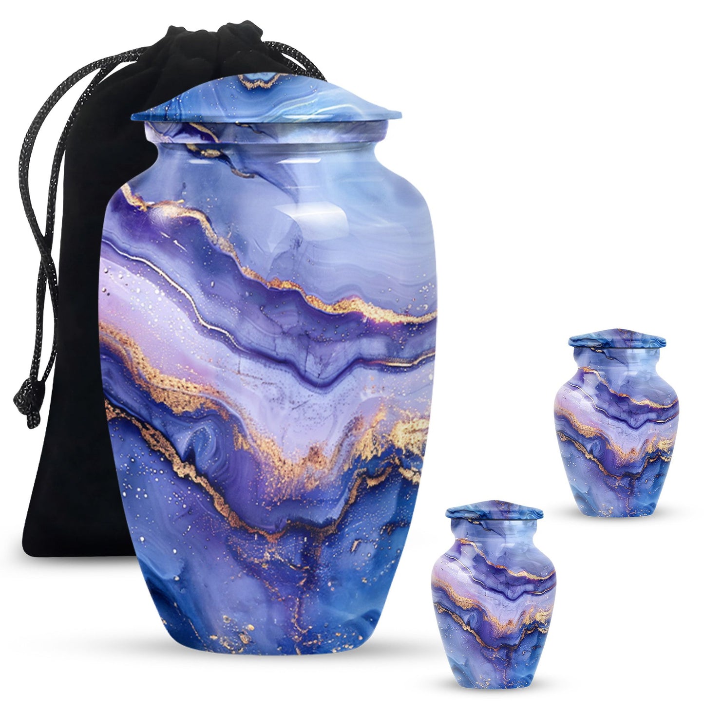 Abstract classic urn for adult male cremation.