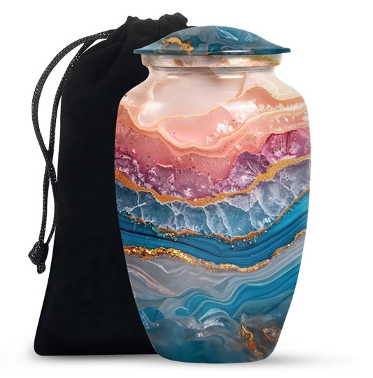 Classic 10-inch abstract urn perfect for adult human ashes