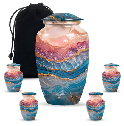 Classic 10-inch abstract urn perfect for adult human ashes