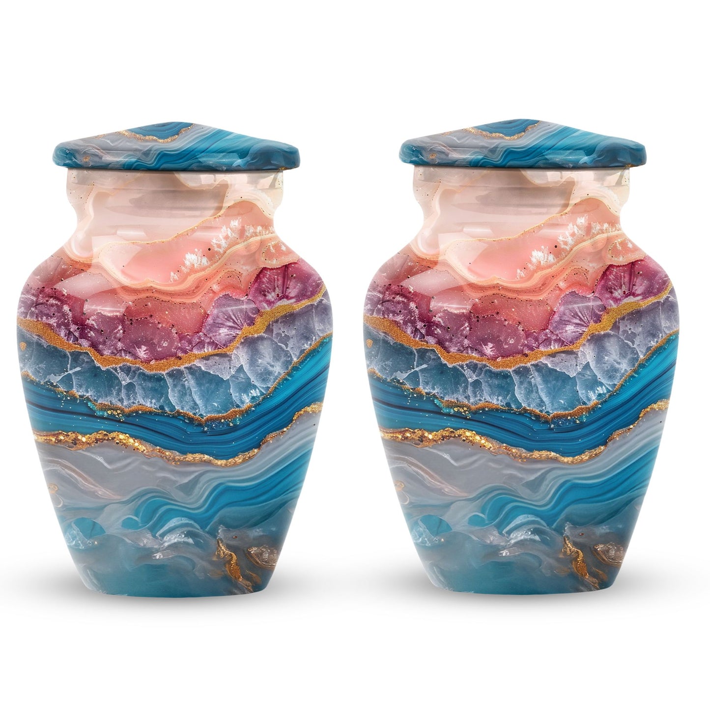 Classic 10-inch abstract urn perfect for adult human ashes