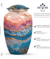 Classic 10-inch abstract urn perfect for adult human ashes