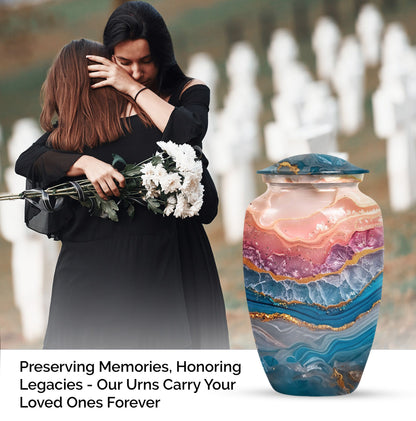 Classic 10-inch abstract urn perfect for adult human ashes