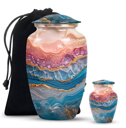 Classic 10-inch abstract urn perfect for adult human ashes