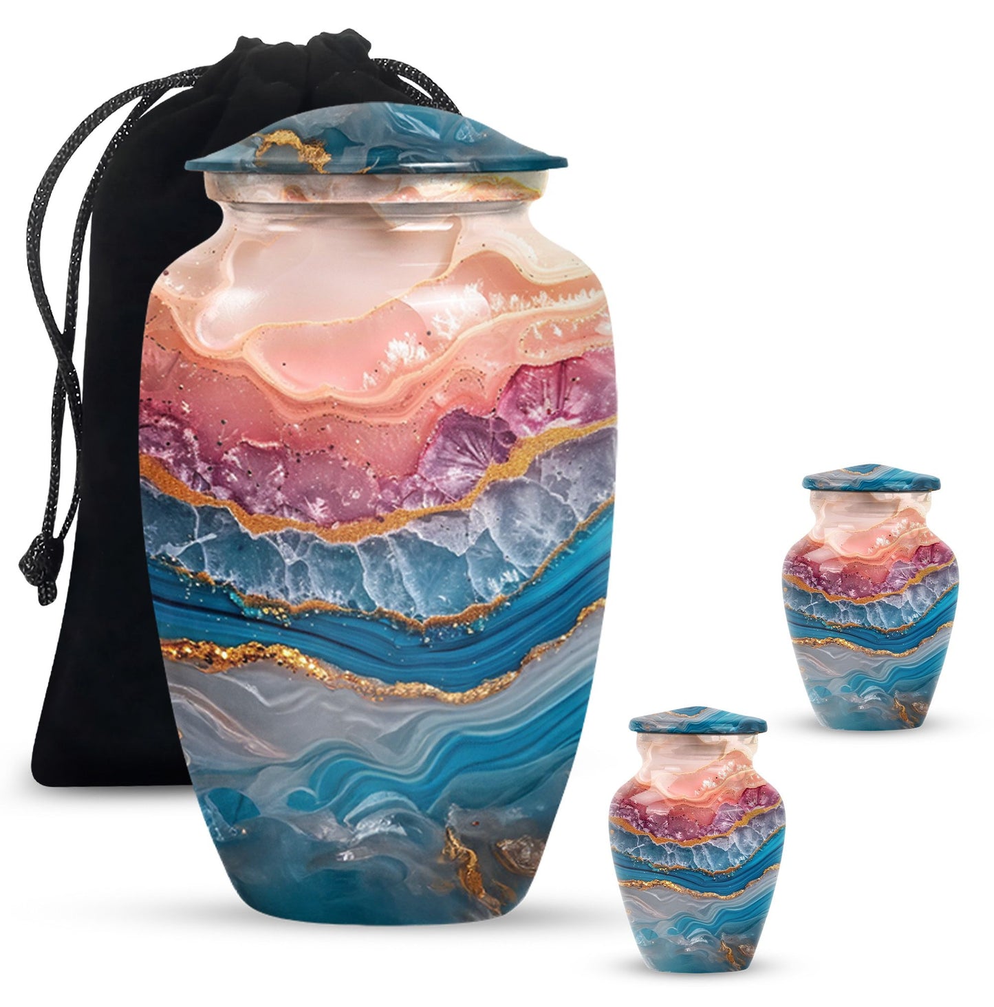 Classic 10-inch abstract urn perfect for adult human ashes