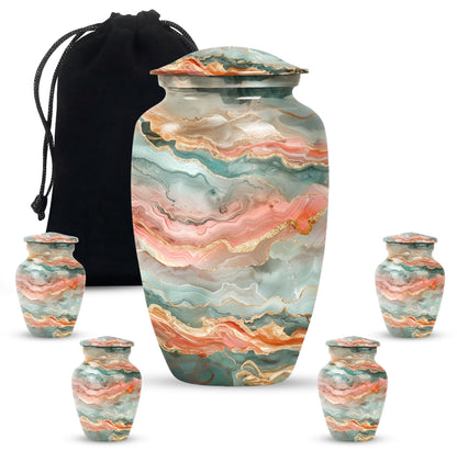 Classic 10-inch Abstract Urn for men's ashes, customizable