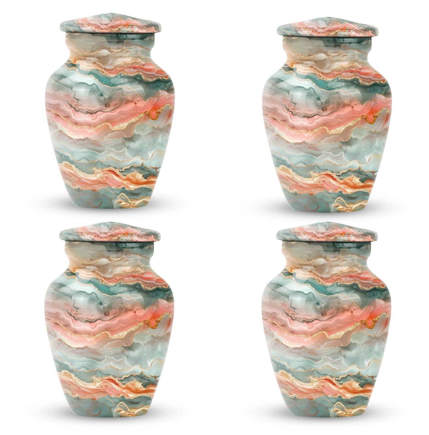 Classic 10-inch Abstract Urn for men's ashes, customizable