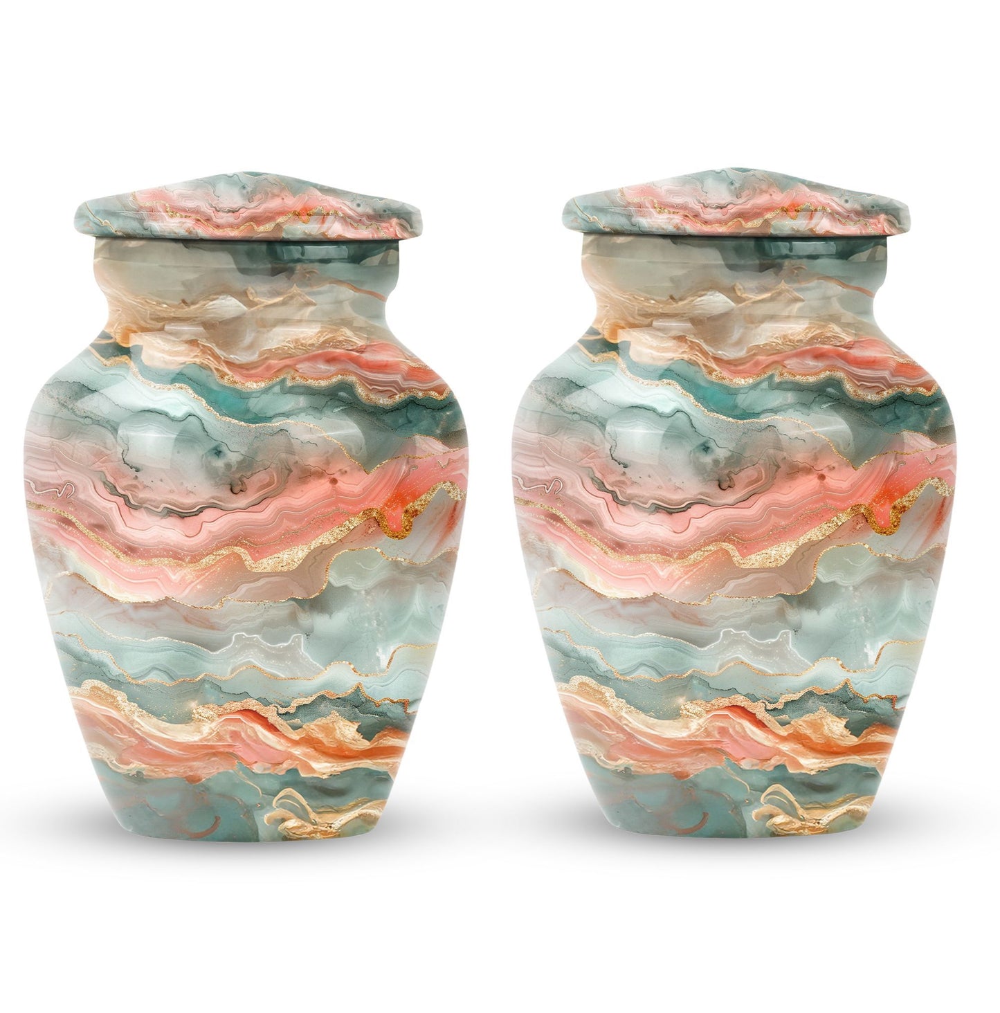 Classic 10-inch Abstract Urn for men's ashes, customizable