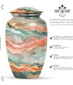 Classic 10-inch Abstract Urn for men's ashes, customizable