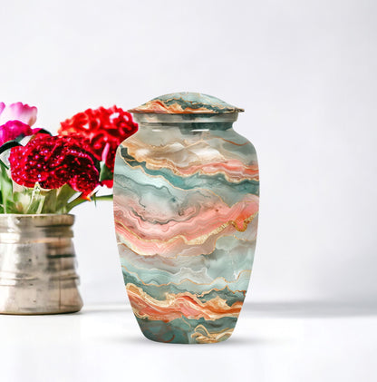 Classic 10-inch Abstract Urn for men's ashes, customizable