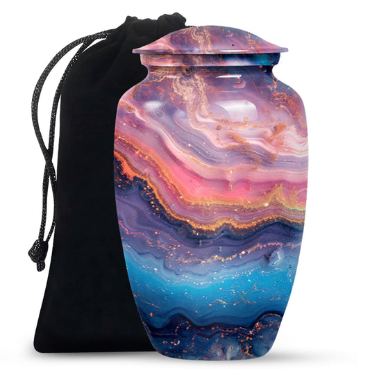 Abstract Urn, Classic Design Large Cremation Urn for male