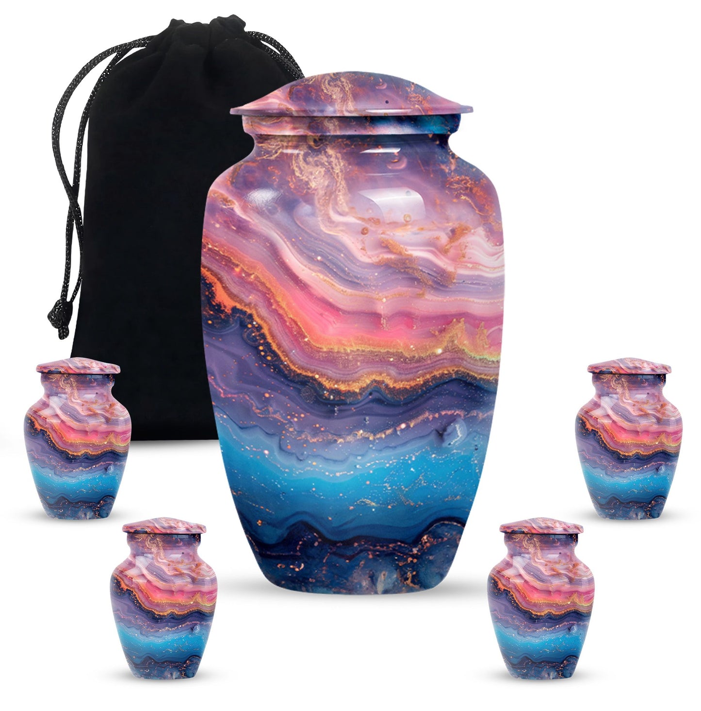 Abstract Urn, Classic Design Large Cremation Urn for male