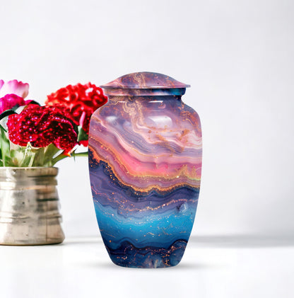 Abstract Urn, Classic Design Large Cremation Urn for male