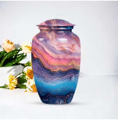 Abstract Urn, Classic Design Large Cremation Urn for male