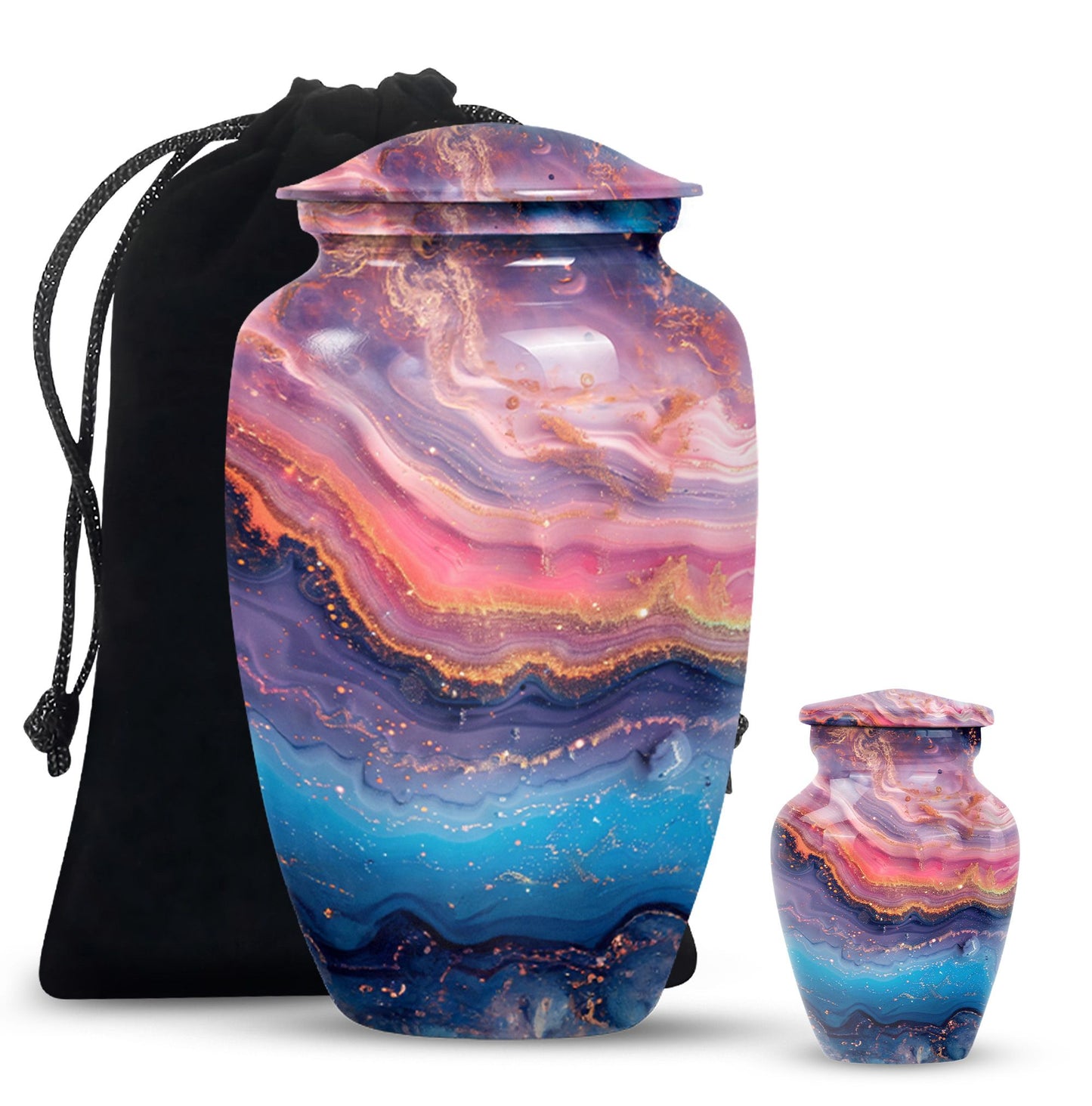 Abstract Urn, Classic Design Large Cremation Urn for male