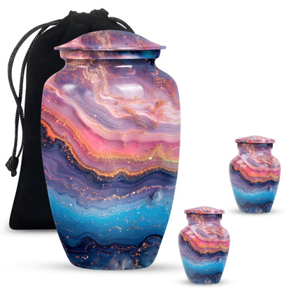 Abstract Urn, Classic Design Large Cremation Urn for male