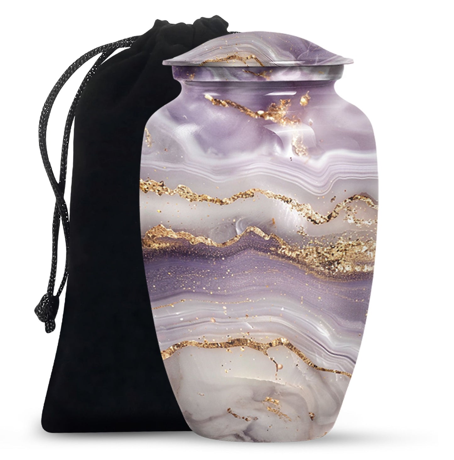 Elegant 10-inch abstract funeral urn in classic design