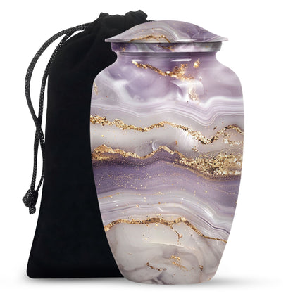 Elegant 10-inch abstract funeral urn in classic design