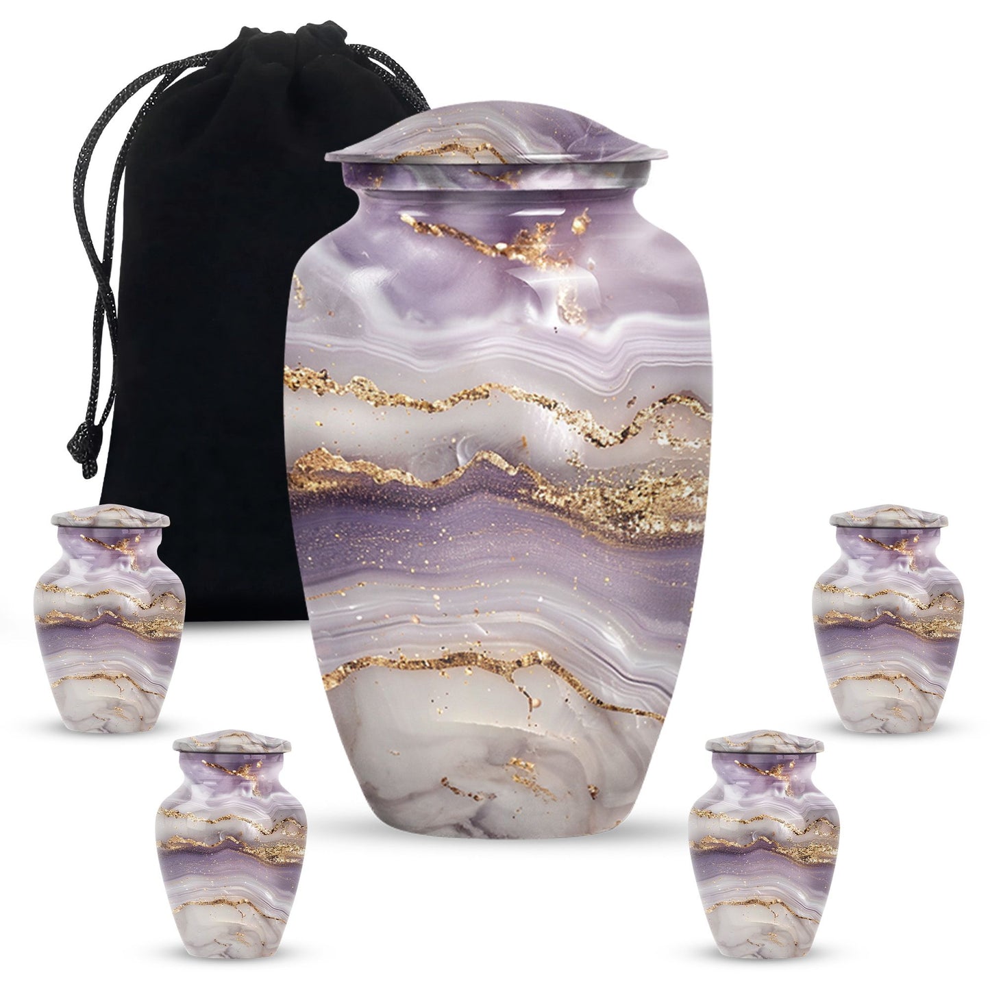 Elegant 10-inch abstract funeral urn in classic design