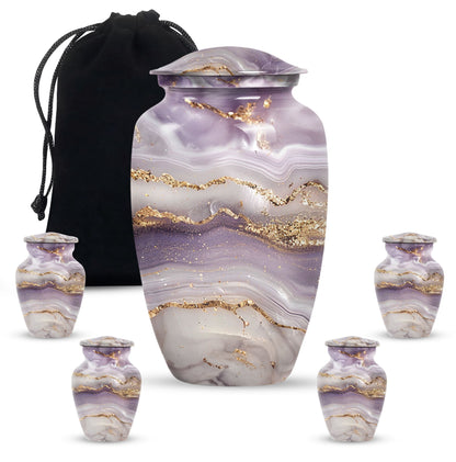Elegant 10-inch abstract funeral urn in classic design