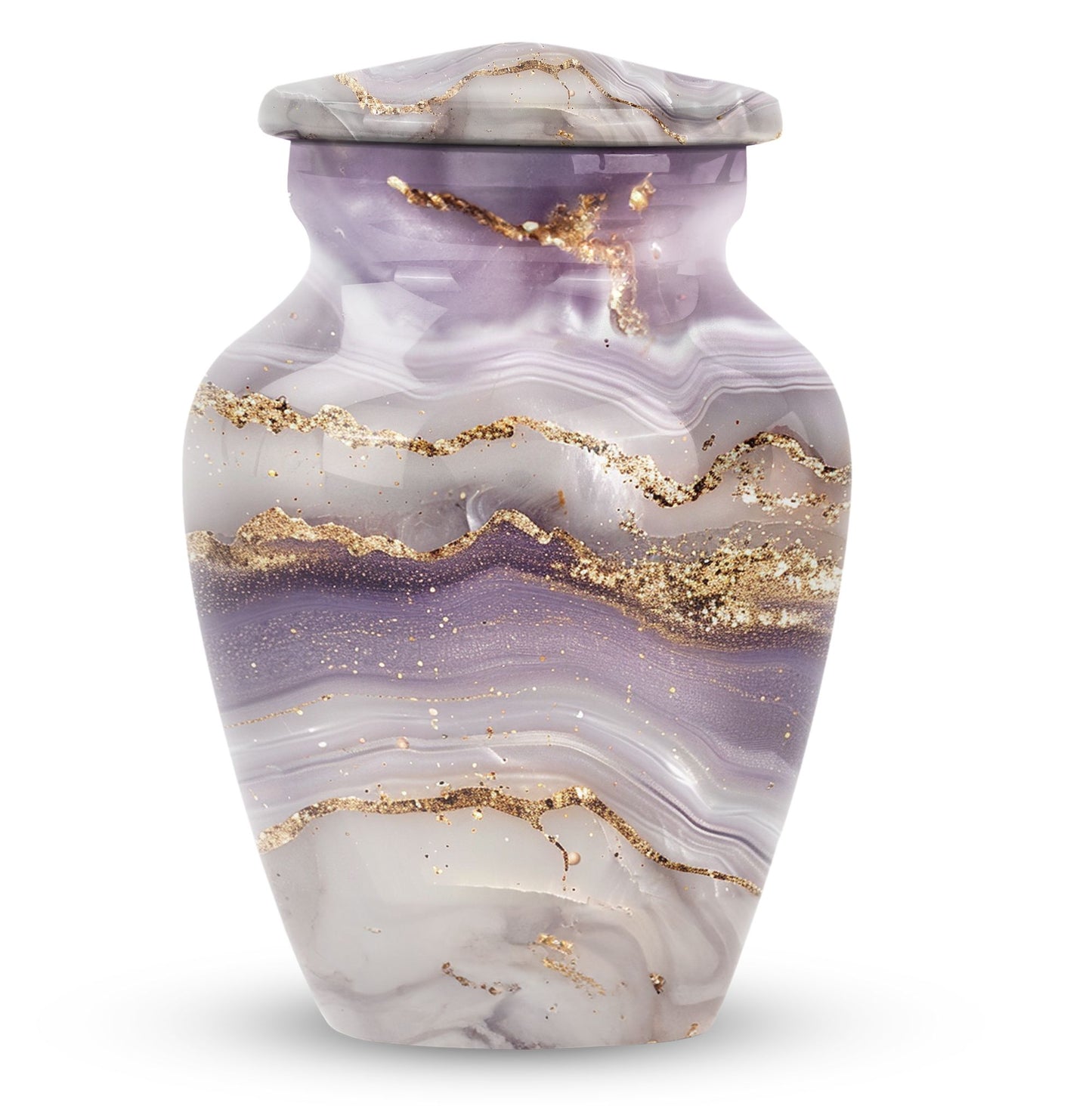 Elegant 10-inch abstract funeral urn in classic design