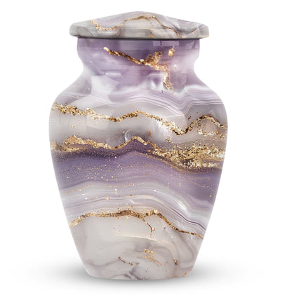 Elegant 10-inch abstract funeral urn in classic design