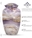 Elegant 10-inch abstract funeral urn in classic design